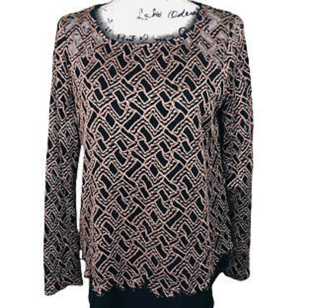 NWT! NIC + ZOE GORGEOUS OVERLAY LONGSLEEVE BLOUSE - Picture 5 of 15